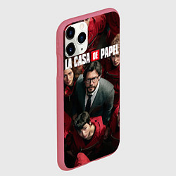 Чехол iPhone 11 Pro матовый La Casa de Papel Z, цвет: 3D-малиновый — фото 2