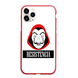 Чехол iPhone 11 Pro матовый Resistenicia, цвет: 3D-красный