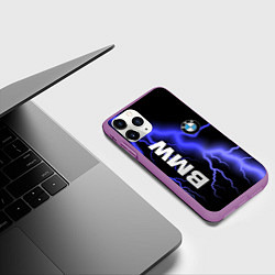 Чехол iPhone 11 Pro матовый BMW, цвет: 3D-фиолетовый — фото 2