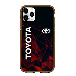 Чехол iPhone 11 Pro матовый TOYOTA, цвет: 3D-коричневый