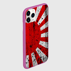Чехол iPhone 11 Pro матовый ЯПОНСКИЙ ФЛАГ, цвет: 3D-фиолетовый — фото 2