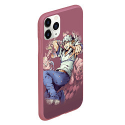 Чехол iPhone 11 Pro матовый JoJo, цвет: 3D-малиновый — фото 2