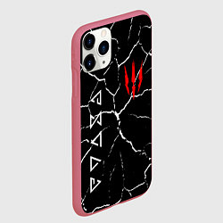 Чехол iPhone 11 Pro матовый The Witcher, цвет: 3D-малиновый — фото 2