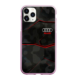 Чехол iPhone 11 Pro матовый AUDI, цвет: 3D-розовый