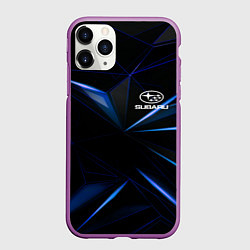 Чехол iPhone 11 Pro матовый SUBARU, цвет: 3D-фиолетовый