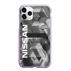 Чехол iPhone 11 Pro матовый NISSAN, цвет: 3D-светло-сиреневый