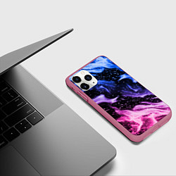 Чехол iPhone 11 Pro матовый НЕОНОВЫЙ ОГОНЬ, цвет: 3D-малиновый — фото 2