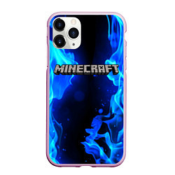 Чехол iPhone 11 Pro матовый MINECRAFT, цвет: 3D-розовый