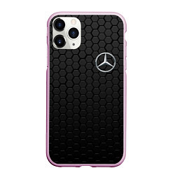 Чехол iPhone 11 Pro матовый MERCEDES-BENZ AMG, цвет: 3D-розовый