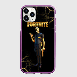 Чехол iPhone 11 Pro матовый Gold Midas Fortnite 2, цвет: 3D-фиолетовый