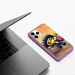 Чехол iPhone 11 Pro матовый Brawl Stars Poco, цвет: 3D-фиолетовый — фото 2