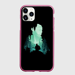 Чехол iPhone 11 Pro матовый THE LAST OF US, цвет: 3D-малиновый