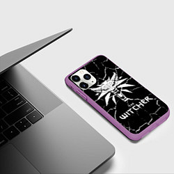 Чехол iPhone 11 Pro матовый The Witcher, цвет: 3D-фиолетовый — фото 2