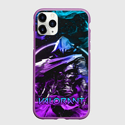 Чехол iPhone 11 Pro матовый VALORANT OMEN, цвет: 3D-фиолетовый