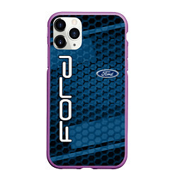 Чехол iPhone 11 Pro матовый FORD, цвет: 3D-фиолетовый