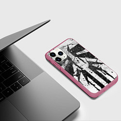 Чехол iPhone 11 Pro матовый THE LAST OF US 2, цвет: 3D-малиновый — фото 2