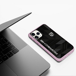 Чехол iPhone 11 Pro матовый PORSCHE, цвет: 3D-розовый — фото 2