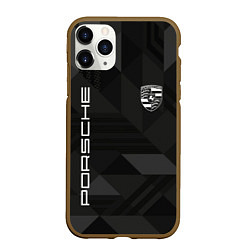 Чехол iPhone 11 Pro матовый PORSCHE, цвет: 3D-коричневый