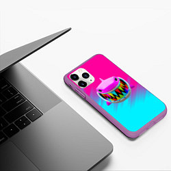 Чехол iPhone 11 Pro матовый 6IX9INE 69, цвет: 3D-фиолетовый — фото 2