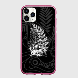 Чехол iPhone 11 Pro матовый ЭЛЛИ ТАТУИРОВКА, цвет: 3D-малиновый