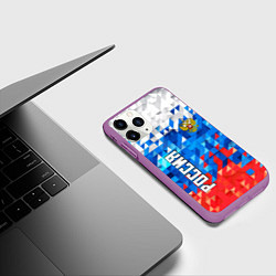 Чехол iPhone 11 Pro матовый RUSSIA SPORT, цвет: 3D-фиолетовый — фото 2