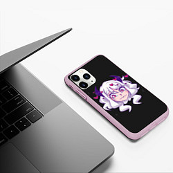 Чехол iPhone 11 Pro матовый Helltaker, цвет: 3D-розовый — фото 2
