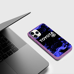 Чехол iPhone 11 Pro матовый TOYOTA, цвет: 3D-фиолетовый — фото 2