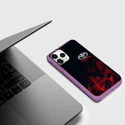 Чехол iPhone 11 Pro матовый TOYOTA, цвет: 3D-фиолетовый — фото 2