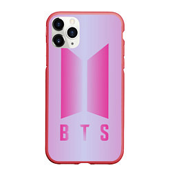 Чехол iPhone 11 Pro матовый BTS, цвет: 3D-красный