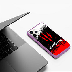 Чехол iPhone 11 Pro матовый The Witcher, цвет: 3D-фиолетовый — фото 2