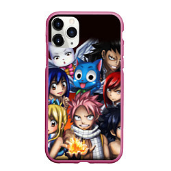 Чехол iPhone 11 Pro матовый FAIRY TAIL ХВОСТ ФЕИ, цвет: 3D-малиновый