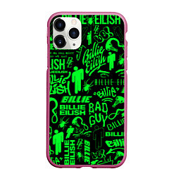 Чехол iPhone 11 Pro матовый BILLIE EILISH БИЛЛИ АЙЛИШ, цвет: 3D-малиновый