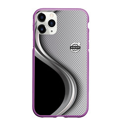 Чехол iPhone 11 Pro матовый VOLVO, цвет: 3D-фиолетовый