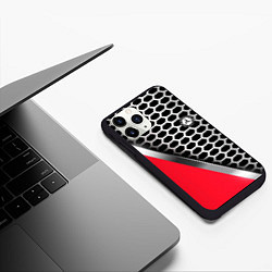 Чехол iPhone 11 Pro матовый MERCEDES-BENZ, цвет: 3D-черный — фото 2