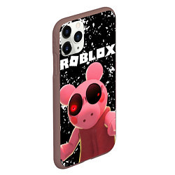 Чехол iPhone 11 Pro матовый Roblox Piggy, цвет: 3D-коричневый — фото 2