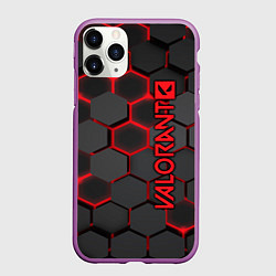 Чехол iPhone 11 Pro матовый Valorant, цвет: 3D-фиолетовый