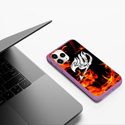 Чехол iPhone 11 Pro матовый FAIRY TAIL ХВОСТ ФЕИ, цвет: 3D-фиолетовый — фото 2