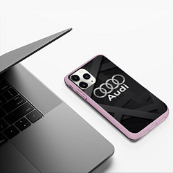 Чехол iPhone 11 Pro матовый AUDI, цвет: 3D-розовый — фото 2