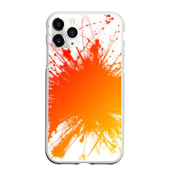Чехол iPhone 11 Pro матовый Клякса, цвет: 3D-белый
