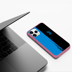 Чехол iPhone 11 Pro матовый JUVENTUS, цвет: 3D-малиновый — фото 2
