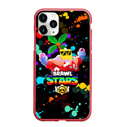 Чехол iPhone 11 Pro матовый BRAWL STARS SPROUT СПРАУТ, цвет: 3D-красный