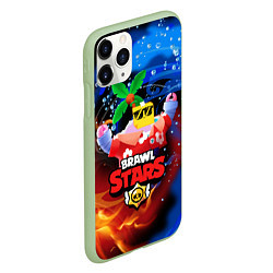 Чехол iPhone 11 Pro матовый BRAWL STARS SPROUT СПРАУТ, цвет: 3D-салатовый — фото 2