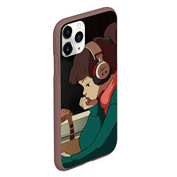 Чехол iPhone 11 Pro матовый STUDY GIRL, цвет: 3D-коричневый — фото 2
