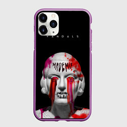 Чехол iPhone 11 Pro матовый Вандалы арт, цвет: 3D-фиолетовый