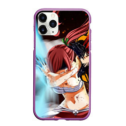 Чехол iPhone 11 Pro матовый FAIRY TAIL ХВОСТ ФЕИ, цвет: 3D-фиолетовый