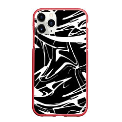 Чехол iPhone 11 Pro матовый АБСТРАКЦИЯ, цвет: 3D-красный
