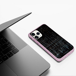 Чехол iPhone 11 Pro матовый Глитч помехи ошибка текстура, цвет: 3D-розовый — фото 2
