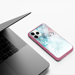 Чехол iPhone 11 Pro матовый OPEL, цвет: 3D-малиновый — фото 2