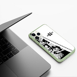 Чехол iPhone 11 Pro матовый Кирилл, цвет: 3D-салатовый — фото 2