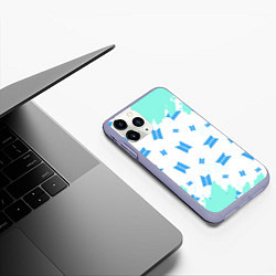 Чехол iPhone 11 Pro матовый BTS БТС, цвет: 3D-светло-сиреневый — фото 2